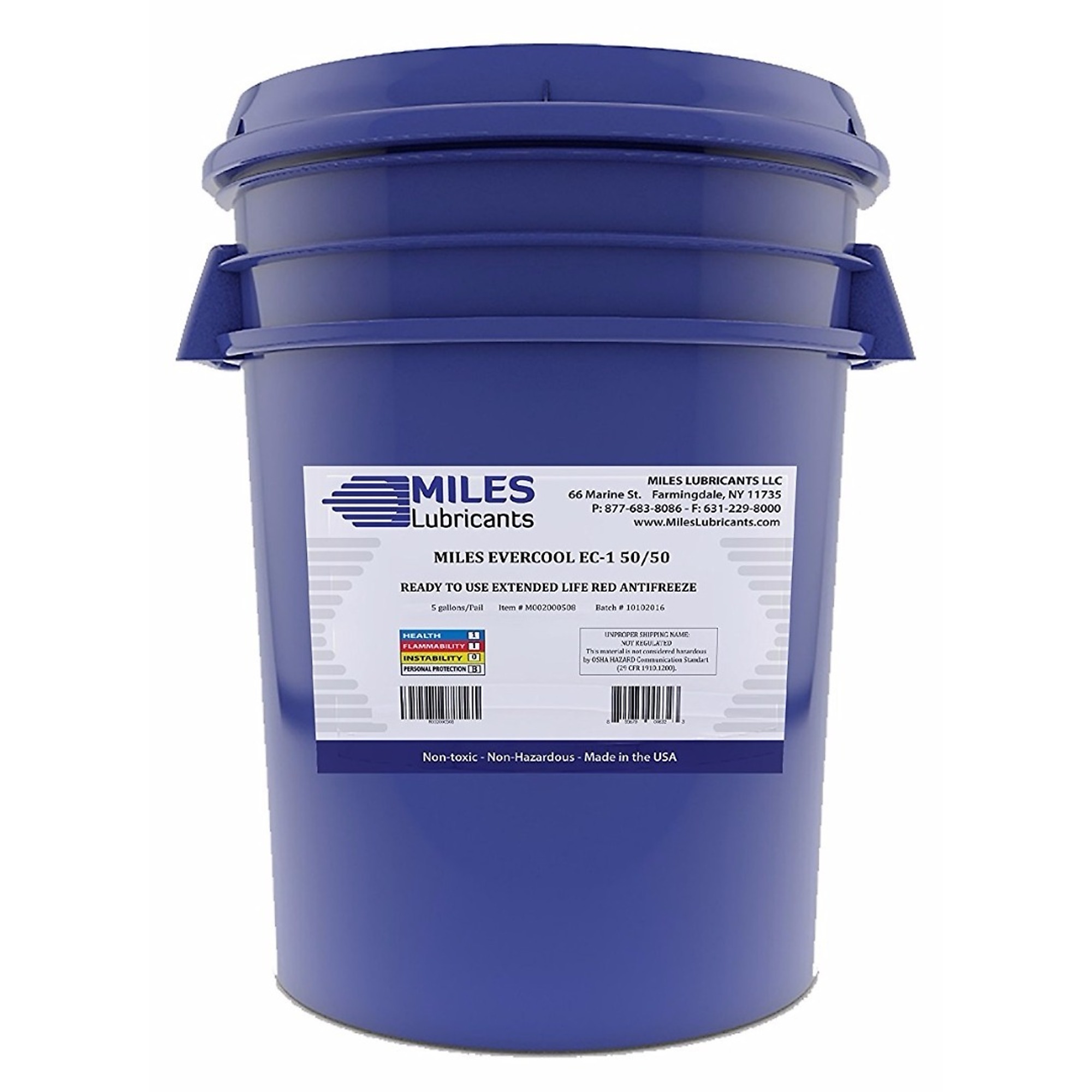 Miles Lubricants Evercool EC-1 Antifreeze/Coolant - 50/50, 5-Gal. Pail, Model# M002000508